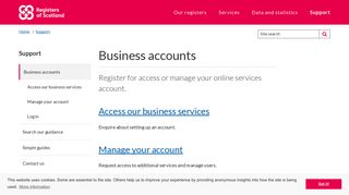 Business accounts - Registers of Scotland