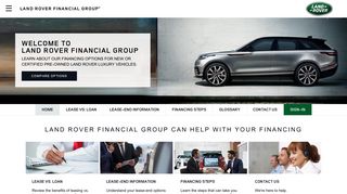 Financing a Land Rover | Land Rover Financial Group | Chase.com