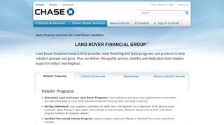 Land Rover Financial Group | Dealer Services - Chase.com