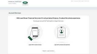 Land Rover Financial Services - Account Services - WesBank
