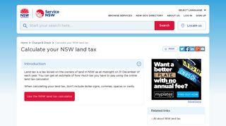 Calculate your NSW land tax | Service NSW