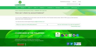 How can I check my account balance? | Land Bank of the Philippines