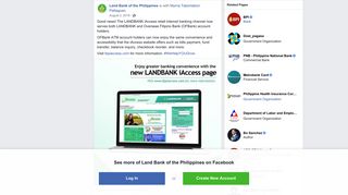 Good news! The LANDBANK iAccess retail... - Land Bank of the ...
