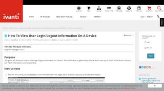 How To View User Login/Logout Information On A ... | Ivanti User ...
