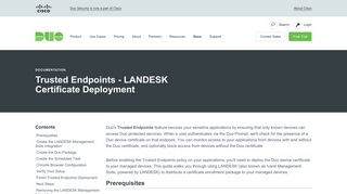 LANDESK Endpoint Certificate Deployment | Duo Security