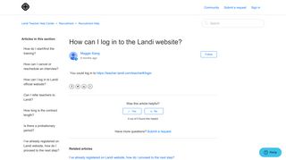 How can I log in to the Landi website? – Landi Teacher Help Center