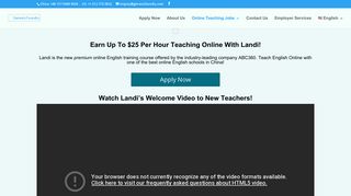 Teach English Online With Landi! - Genesis Foundry