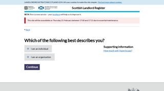 Who is applying / renewing - Landlord Registration Scotland