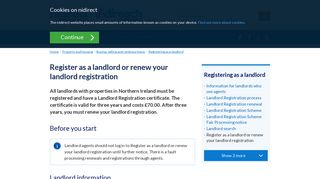 Register as a landlord or renew your landlord registration | nidirect