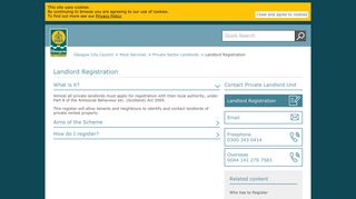 Landlord Registration - Glasgow City Council