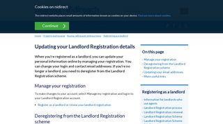 Updating your Landlord Registration details | nidirect