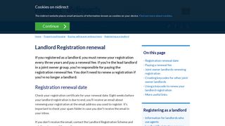 Landlord Registration renewal | nidirect