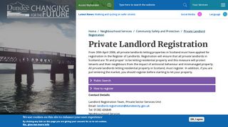Private Landlord Registration | Dundee City Council