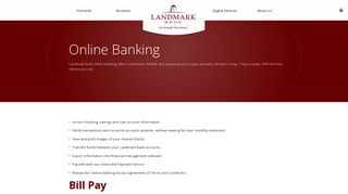 Online Banking | Landmark Bank