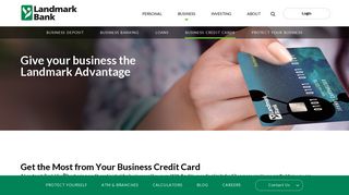 Visa Business Rewards Credit Card - Landmark Bank