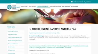 Online Banking and Bill Pay - First Landmark Bank