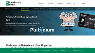 Plutonium Credit Card - Rewards & Benefits, No Fees - Landmark Bank