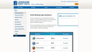 Online Banking Help - Landmark Credit Union