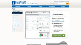 Online Banking Overview - Landmark Credit Union