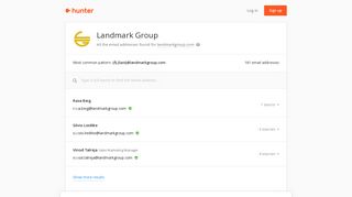 Landmark Group - email addresses & email format • Hunter - Hunter.io
