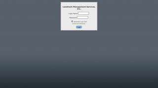 Landmark Login Screen - Landmark Management Services
