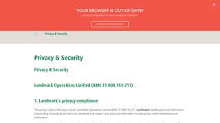 Privacy & Security | Landmark