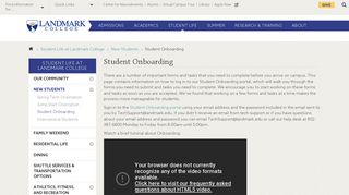 Student Onboarding | Landmark College