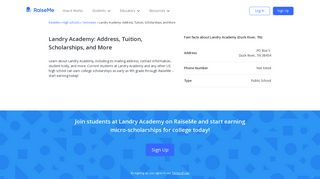 Landry Academy: Location, Scholarship and Student Body - RaiseMe