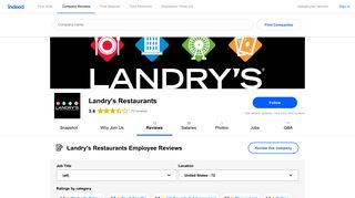 Working at Landry's Restaurants: 72 Reviews | Indeed.com