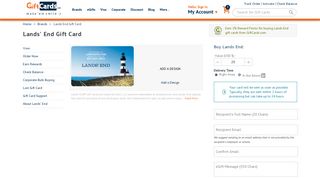 Lands' End Gift Card | GiftCards.com® Official