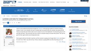 Landstar and rates for independent carriers | TruckersReport.com ...