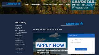 Landstar Trucking — Online Application
