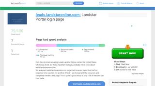Access leads.landstaronline.com. Landstar Portal login page