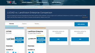 LUCIAD vs LandVision Enterprise Software Comparison | TEC