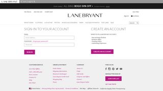 Manage Account - Lane Bryant