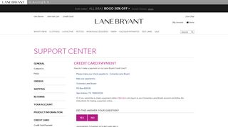 Credit Card Payment - Lane Bryant Credit Card - Service