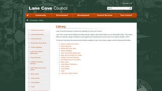 Lane Cove Council - Library