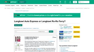 Langkawi Auto Express or Langkawi Ro-Ro Ferry? - Langkawi Forum ...