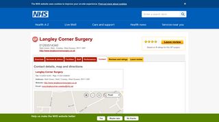 Contact - Langley Corner Surgery - NHS