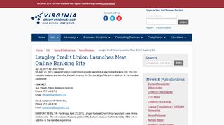 Langley Credit Union Launches New Online Banking Site / News ...