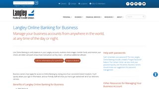 Online Banking for Business - Langley Federal Credit Union