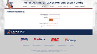 Langston University - Login to edit your Profile