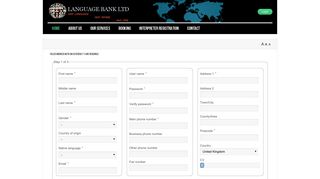 Login - Language Bank Ltd