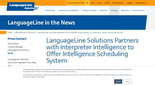 LanguageLine Solutions Partners with Interpreter Intelligence to Offer ...