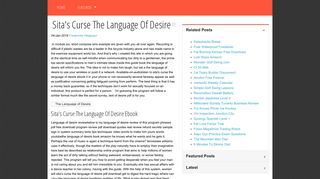 Sita's Curse The Language Of Desire - The Language Of Desire