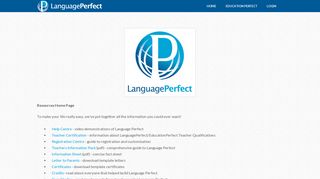 Resources - Language Perfect
