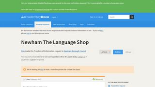 Newham The Language Shop - a Freedom of Information request to ...