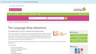 The Language Shop (Newham) | Redbridge Family Services Directory