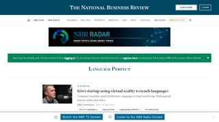 Language Perfect | The National Business Review