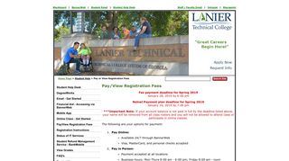 Student Help - Payments - Lanier Technical College